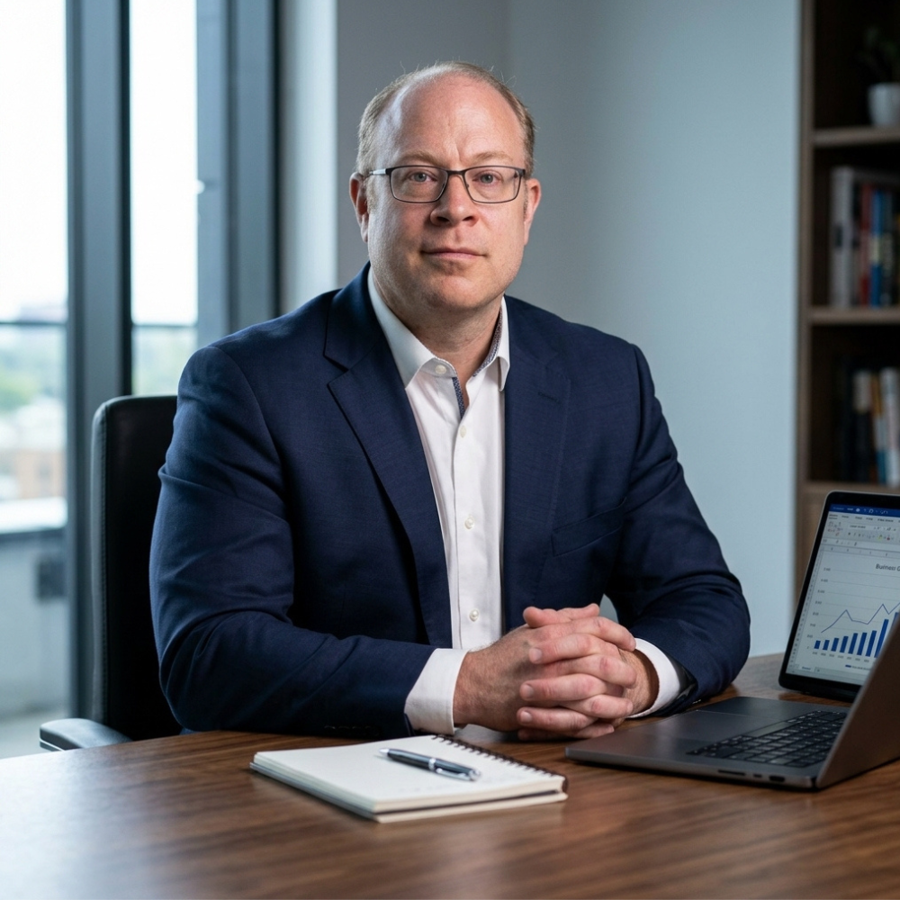 David Rudolph am Schreibtisch